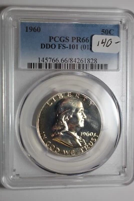 1960 DDO FS-101 Franklin Half Dollar PCGS PR66 #828 - Image 1 of 4