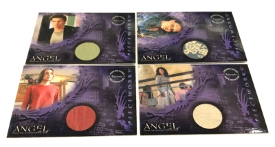 2003 INKWORKS ANGEL SEASON 4 TRADING CARD PIECEWORKS COSTUME CARD X 4-PW1-PW4 - Image 1 of 3