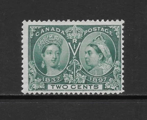 CANADA SCOTT 52 MH FINE - 1897 3c GREEN - JUBILEE ISSUE - Picture 1 of 2