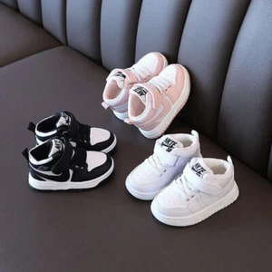 Girls Boys Toddler Running Trainer Kids High Top Sneakers Infant Sports Shoes - Picture 1 of 22