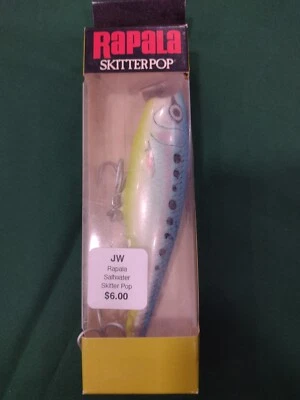 RAPALA SKITTER POP Blue Chartreuse 4 3/4 дюйма 1 7/16 унции СОЛЕНАЯ ВОДА поверхностный поппер - Изображение 1 из 4