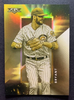 2019 Topps Fire En Fuego Gold Minted #EF-20 Kris Bryant Cubs - Image 1 of 2