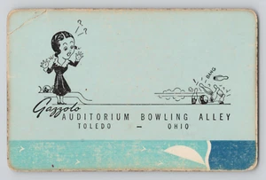 Tarjeta intercambiable Gazzolo Auditorio Bowling Alley Toledo Ohio Jack of Clubs - Imagen 1 de 2