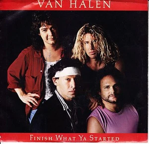 VAN HALEN Finish What Ya Started PICTURE SLEEVE 45 record + juke box strip NEW - Picture 1 of 2