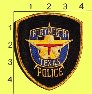Fort Worth Texas Police Patch blau Vintage bestickt Schulter - Bild 1 von 1
