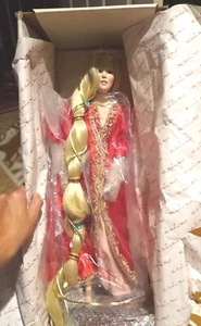 Danbury Mint Rare 1989 Repunzle Porcelain Doll With Certificate and Box - Picture 1 of 11