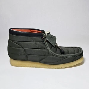 Clarks Originals Mens Wallabee Moccasin Boot Green Casual Boots Shoes - Picture 1 of 15