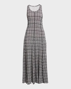Proenza Schouler White Label Matilda Plaid Midi Dress Size XL - Picture 1 of 4
