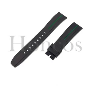 Correa de correa de reloj de silicona 20 22 mm liberación rápida se adapta a negro fósil/GN - Imagen 1 de 4