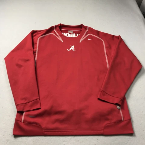 Alabama Crimson Tide Sweatshirt Mens Large Red Nike Crewneck Pullover Logo NCAA Cover