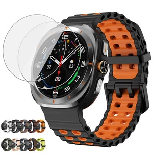 Bracelet Silicone Sport pour Samsung Galaxy Watch Ultra 47mm avec Protections d'écran - Photo 1 sur 15