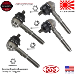 Inner Outer Tie Rod End Set 4Pcs For Nissan D21 Pickup 4WD Made In Japan - Picture 1 of 1