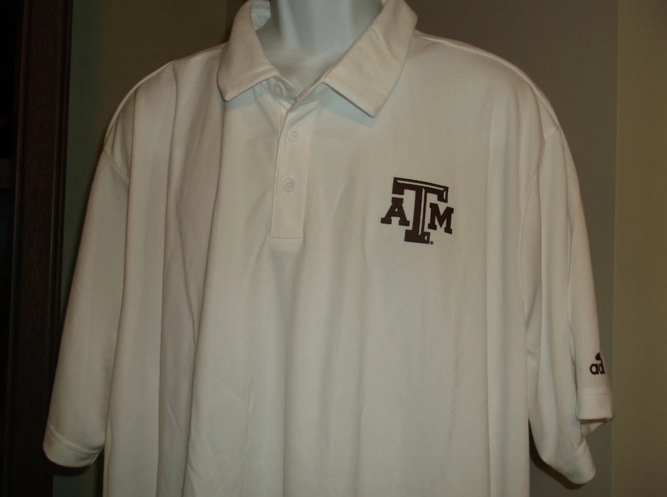 adidas Men’s Texas Aggies Coach Climate Football Polo Shirt 3xl Ec2785