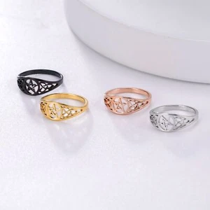 New Gothic Irish Knot Pentagram Ring Stainless Steel Wicca Amulet Rings Jewelry - Picture 1 of 44