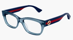 GUCCI GG0278O 017 Blue Transparent Women's 55 mm Small Eyeglasses - Picture 1 of 3