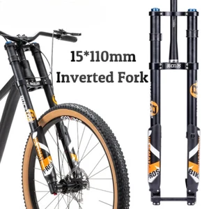 29" Bicycle Downhill Inverted Air Suspension Boost Fork Disc Brake MTB Bike Fork - Picture 1 of 20