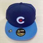 New Era 59Fifty Chicago Cubs Hat 7 3/4 Fitted On Field Cap Blue City Connect