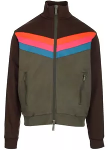 Dsquared2 Colour-Block Panelled Zip-Up Track Jacket MSRP $845 RARE Sz XL Men - Picture 1 of 6