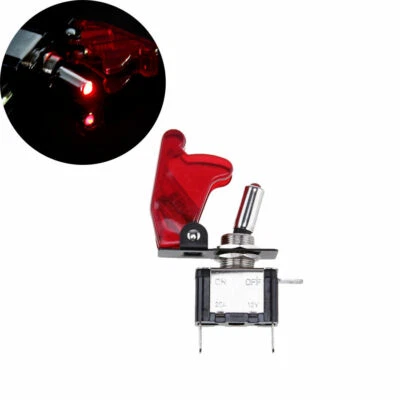 1x Racing CAR 12V Balancín Interruptor Panel LED Motor Arranque Pulsador Rojo Foto 1 de 4