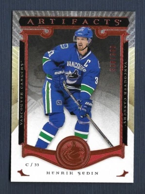2015 Upper Deck Artifacts Henrik Sedin Ruby #82 Vancouver Canucks 328/399 MINT - Image 1 of 2