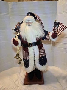 Rare 22” Patriotic Santa Claus Christmas Figurine Celebrate USA Home for Holiday - Picture 1 of 10