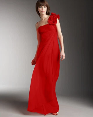 Teri Jon One Shoulder Rosette Strap Gown( Size 6) - Image 1 of 3