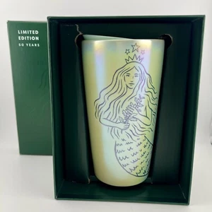 STARBUCKS | Siren Mermaid Ceramic Tumbler 50th Anniversary LIMITED EDITION 16oz - Picture 1 of 15