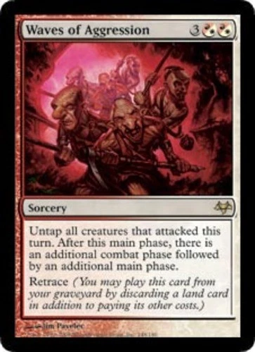 Waves of Aggression - Foil Magic mtg Moderate Play, English Eventide x1 - Image 1 of 1