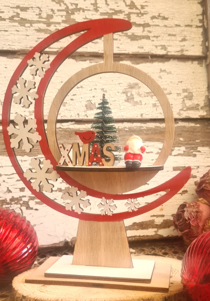 Darice Holzschilder Weihnachtsmann & Schneemann – 2 Stück, Festliche Dekoration