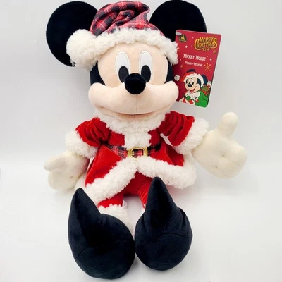 2025 Walt Disney World Parks Santa Mickey Mouse Plush Christmas Holiday New 17" - Image 1 of 3