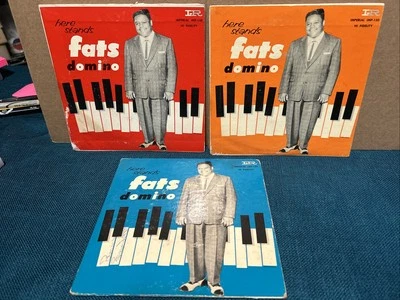 ALL 3 EX Here Stands Fats Domino 45 IMP 148 149 150 Imperial EP 7” PICTURE COVER - Image 1 of 4