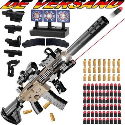 Kinder Soft Bullet Spielzeuggewehr Sturmgewehr Manuell mit 60 Schaumstoffkugeln - Bild 1 von 4