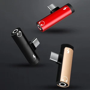 USB-C auf 3,5mm Audio Aux Adapter - Typ-C Kopfhöreranschluss & Ladegerät für Huawei - Bild 1 von 18