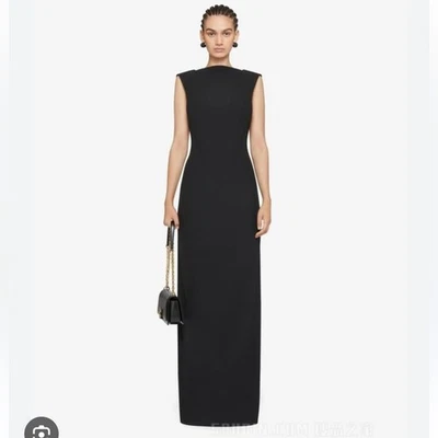 NUEVO CON ETIQUETAS $3300 Vestido Givenchy Noche Espalda V Crepé Talla IT 36 US 4 Foto 1 de 4