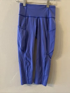 Leggings Lululemon Talla XS The Right Places Crop II 23" Mujer Azul Nv - Imagen 1 de 9