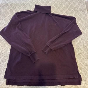 Timberland Mens Turtleneck Sweater L Cotton Black Cabincore Dadcore Campfire - Picture 1 of 14