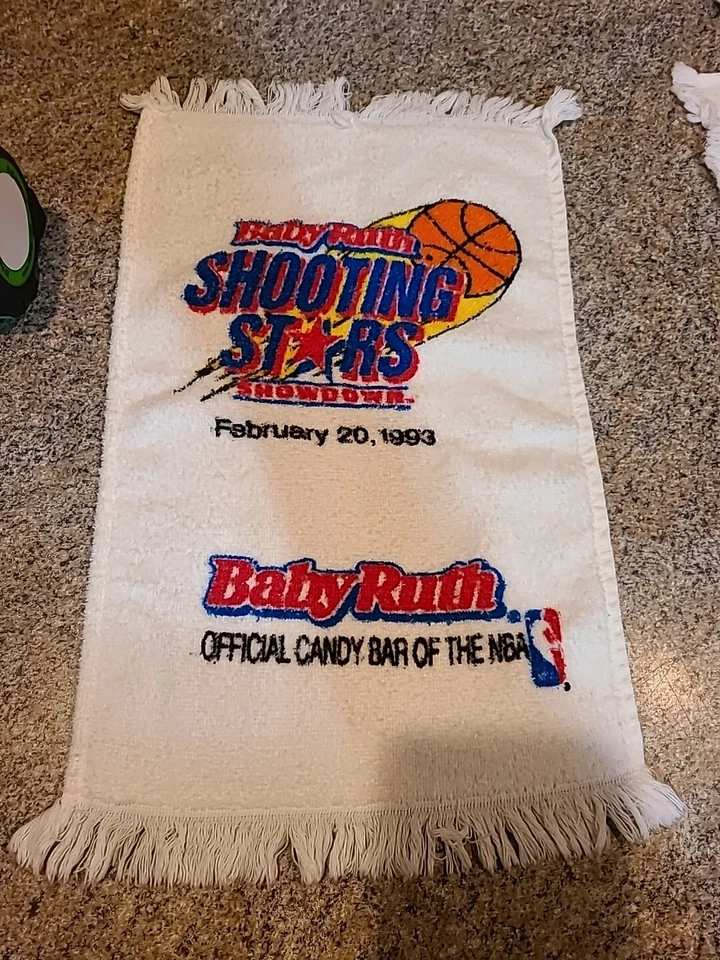 Chicago Bulls Utah Jazz NBA Towel John Stockton Michael Jordan All Star (A6) - Image 1 of 3