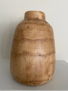 Rustic Natural Wood VASE 7" by PD Home & Garden - NWT - Picture 1 of 5