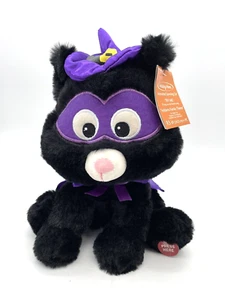 Casa de Vacaciones Halloween 9.5" Peluche Negro Animado Gato Tema de la Familia de Adán NUEVO - Imagen 1 de 6