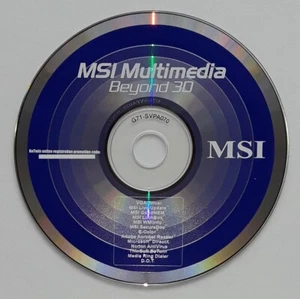MSI Multimedia Beyond 3D NEW Driver Software for GeForce Video Cards G71-SVPA070 - Afbeelding 1 van 1