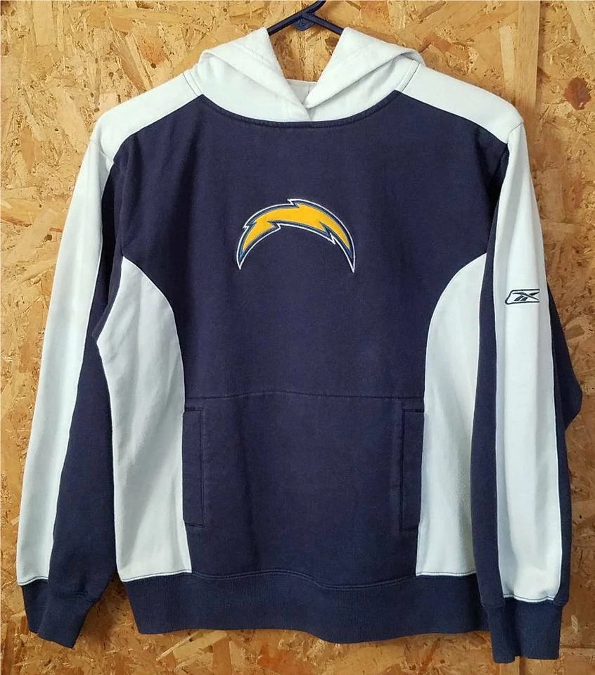 San Diego Chargers NFL Team Reebok Boy's Blue/Wh Sweatshirt Hoodie LG (14-16) - Image 1 of 3