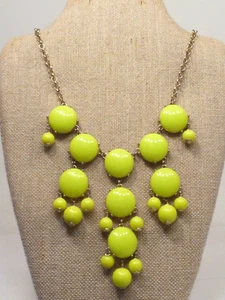 (B4) J. Collana Crew verde fluo tono oro - 22" - Foto 1 di 8