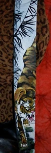TATUAJE Correa de Guitarra de Cuero Asiático Oni Tigre Bambú Ajustable Hecho a Mano Personalizado - Imagen 1 de 1