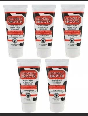 Paquete de 5 cremas de manos suaves ubderly fórmula original para piel suave y suave de 2 oz cada una Foto 1 de 4