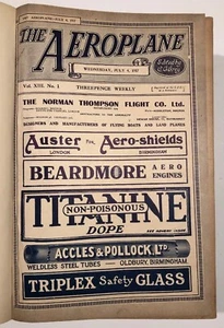 1917 AEROPOANE PUBLICATION JULY 4- Dec. 26 SOPWITH AND OTHER GREAT ADVERTISEMENT - Picture 1 of 12