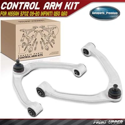 2x Front Upper Control Arm w/ Ball Joint for Nissan 370Z 09-20 Infiniti Q50 Q60 - Image 1 of 4
