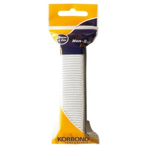 KORBOND 25mm x 2m WHITE Ribbed Non-Roll Elastic Polyester Strong Durable 110377 - Picture 1 of 1