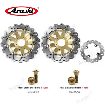 for Kawasaki NINJA ZX6R 600 1998 - 2001 Front Rear Brake Disc and Bolts Screws - Image 1 of 4
