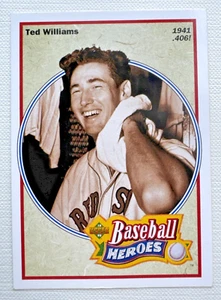 ⭐🦄 Ted Williams 1992 Upper Deck #29 - Tarjeta de colección de héroes de béisbol 1941 .406 - Imagen 1 de 2