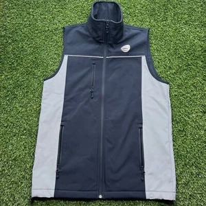 AT&T Employee Uniform Softshell Vest Adult Medium M Sleeveless Full Zip Mock Nec - Picture 1 of 8